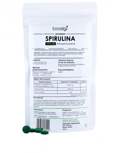 Spirulina tabletki (500 mg) 800 tabletek